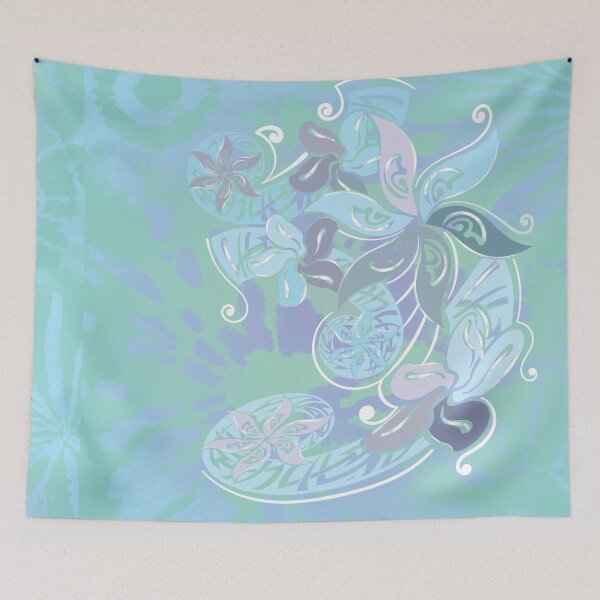 Item preview, Polynesian Tribal Blue Tie Dye  designed and sold by sunnthreads.