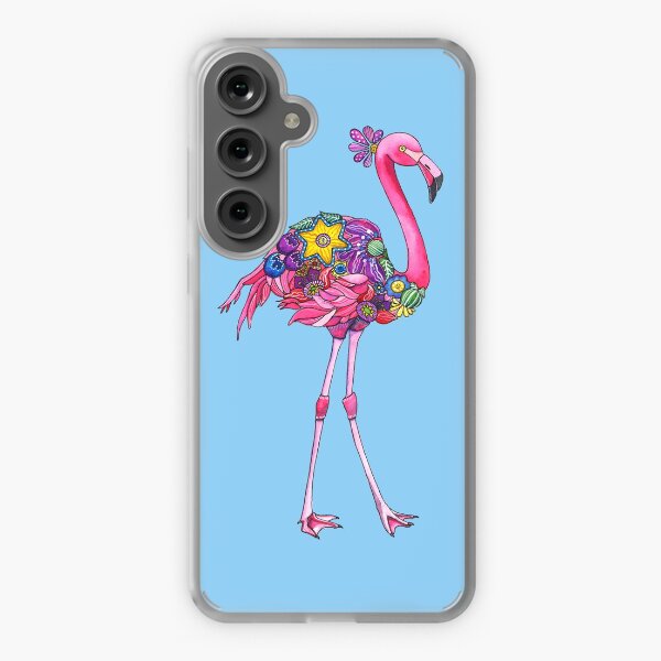 Item preview, Fancy Felicity Flamingo Turquoise designed and sold by ShelleyYlstArt.