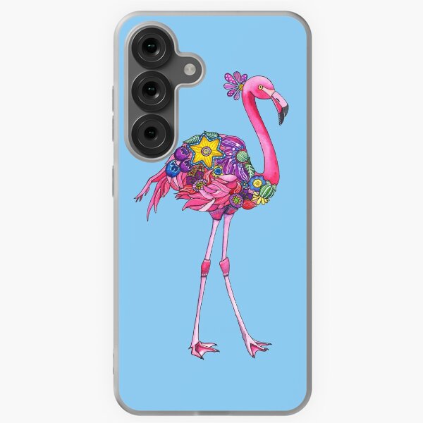 Item preview, Fancy Felicity Flamingo Turquoise designed and sold by ShelleyYlstArt.