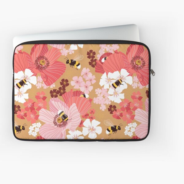 Bumblebees and pollen (with stickers) Laptop Sleeve
