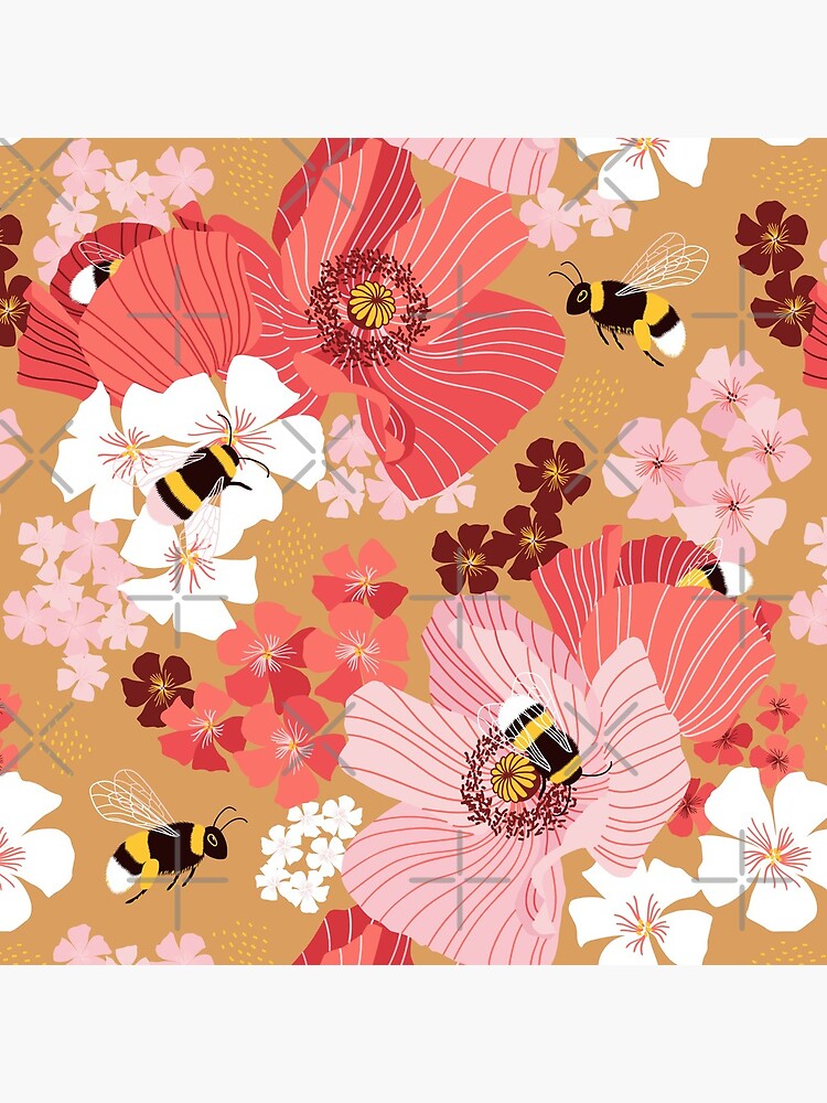 Bumblebees and pollen (with stickers) by nadyanadya