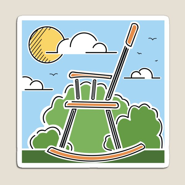 World's Largest Rocking Chair Illustration | Big Things Small Town | Casey Illinois Magnet