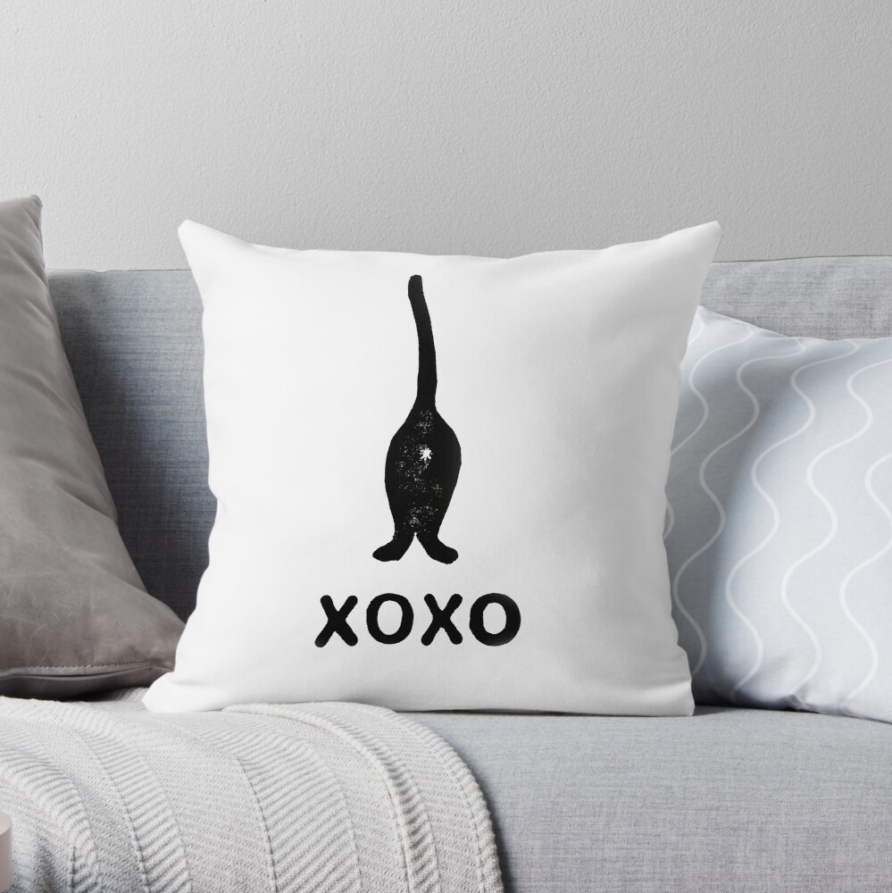 Cat Butt Throw Pillow