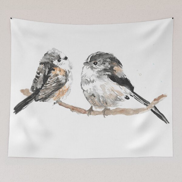 Item preview, Watercolour long-tailed tits designed and sold by crazycavy.