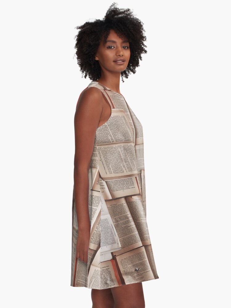 Alternate view of Open Books Library Bookworm Reading A-Line Dress