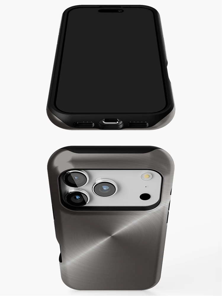 Thumbnail 3 of 4, iPhone Case, Brushed Steel - Grey [Roufxis-Rb] designed and sold by RoufXis.