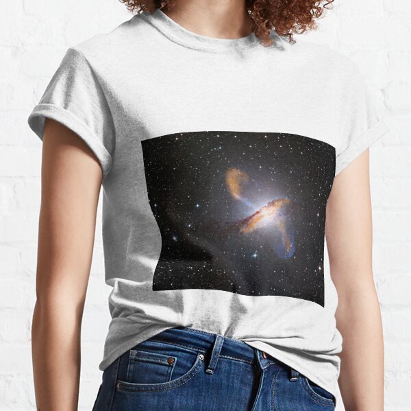Despite having a standard model of an AGN—a supermassive black hole surrounded by an accretion disk with jets streaming out in opposite directions Classic T-Shirt