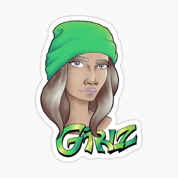 Beanie Girl Sticker