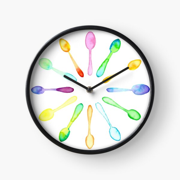 Item preview, Watercolor Spoon Clock! designed and sold by KelseyLovelle.
