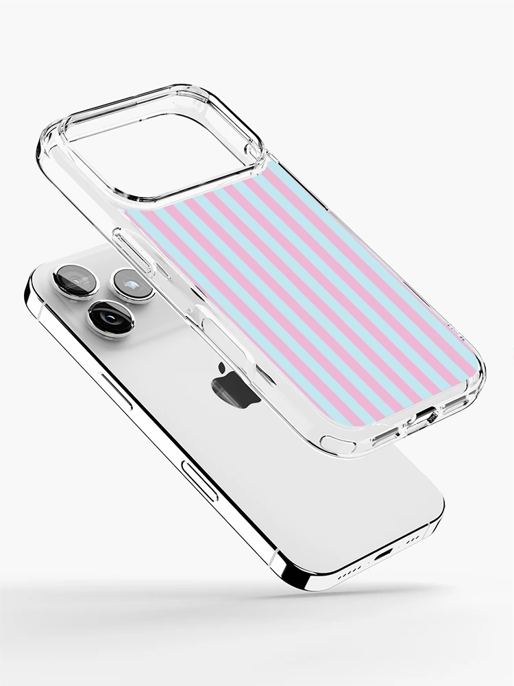 Thumbnail 2 of 5, iPhone Case, Stripes (Pink/Blue) [Roufxis-Rb] designed and sold by RoufXis.