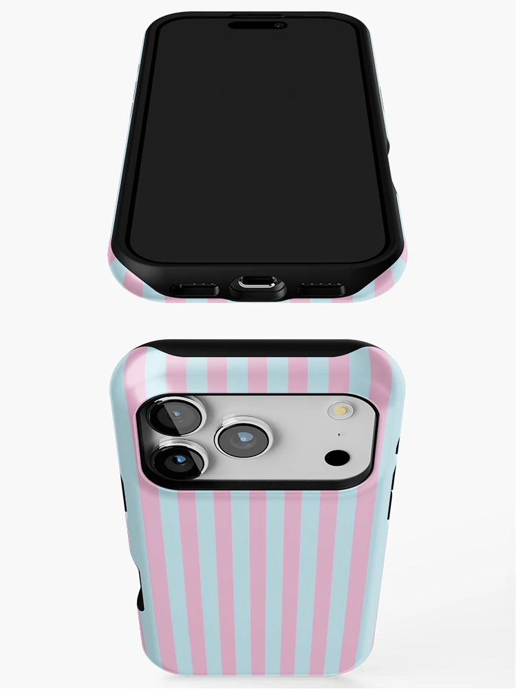 Thumbnail 3 of 4, iPhone Case, Stripes (Pink/Blue) [Roufxis-Rb] designed and sold by RoufXis.
