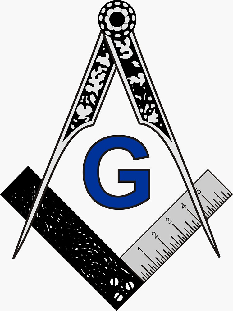 Masonic Square and Compass no. 6 Sticker for Sale by Alan P Ammann PM