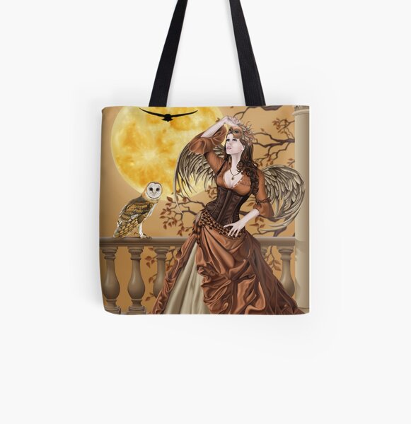 Owl Fairy Angel Masquerade Ball All Over Print Tote Bag