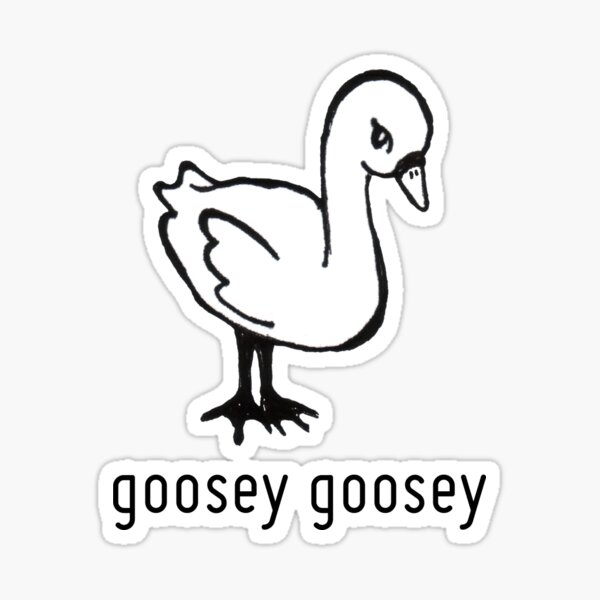 goosey-goosey-sticker-for-sale-by-knoppie-redbubble