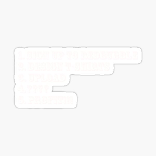 "rebubble ???? Profit!!" Sticker by cantcope Redbubble