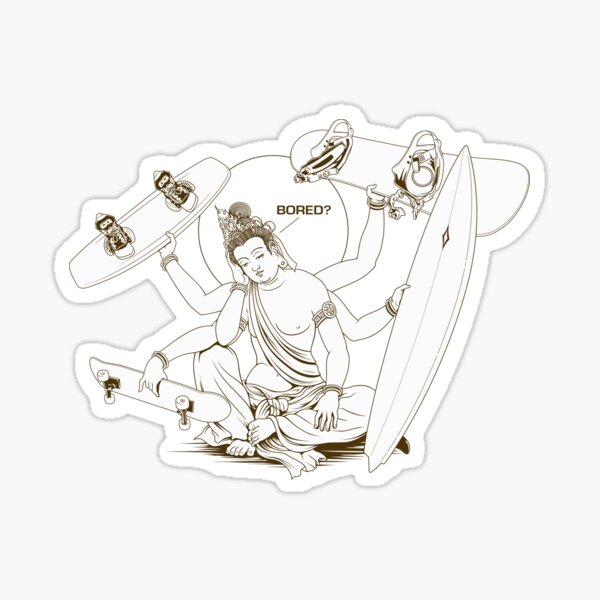 Bored? ...... Board! Sticker
