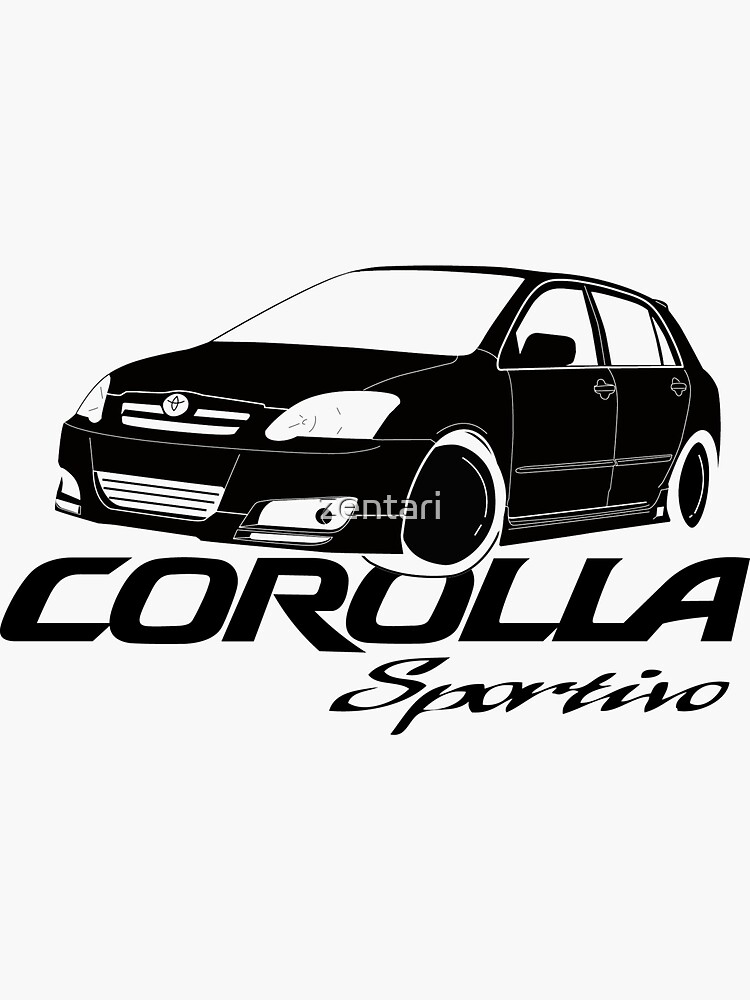 "corolla sportivo 05 Large" Sticker by zentari Redbubble