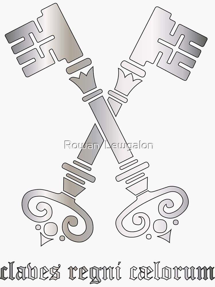"claves regni cælorum" Sticker for Sale by MaureenMarlowe Redbubble