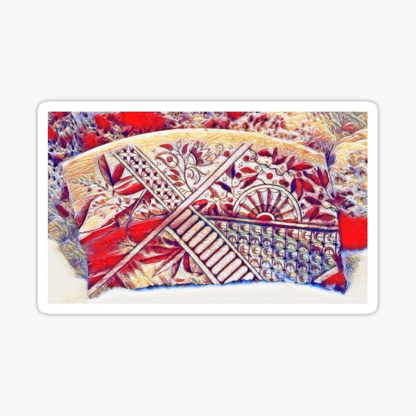 Antique Aesthetic - in red Sticker