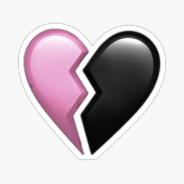 Split Broken Heart Sticker
