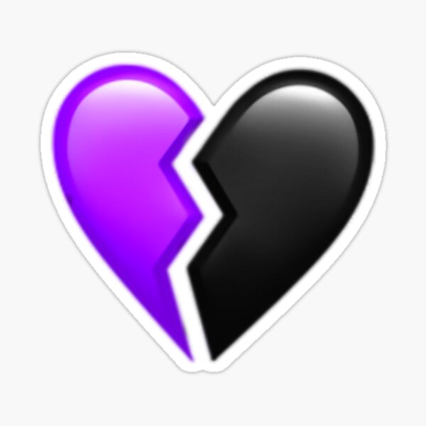 Split Heart Sticker