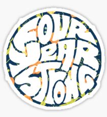 Four Year Strong Floral 1 Sticker