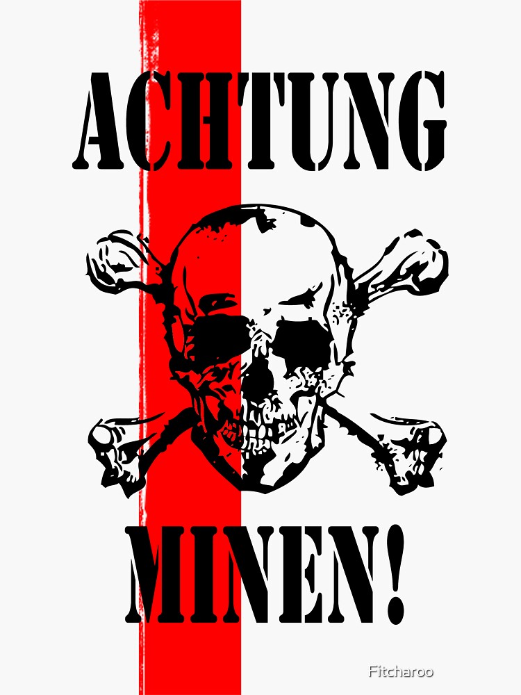 German minefield sign