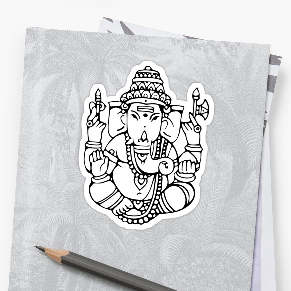 "Ganesha 2" Sticker By Buddhabubba | Redbubble