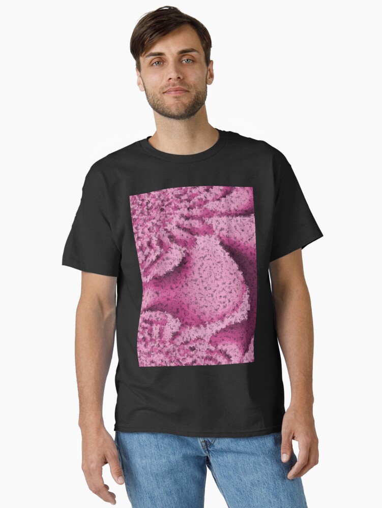 Thumbnail 1 of 7, Classic T-Shirt, Pink Confetti - Psychedelic Digital Art designed and sold by OneDayArt.
