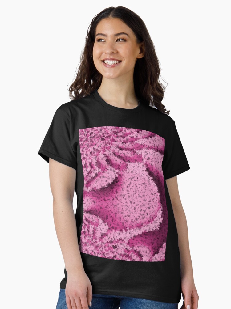 Thumbnail 2 of 7, Classic T-Shirt, Pink Confetti - Psychedelic Digital Art designed and sold by OneDayArt.