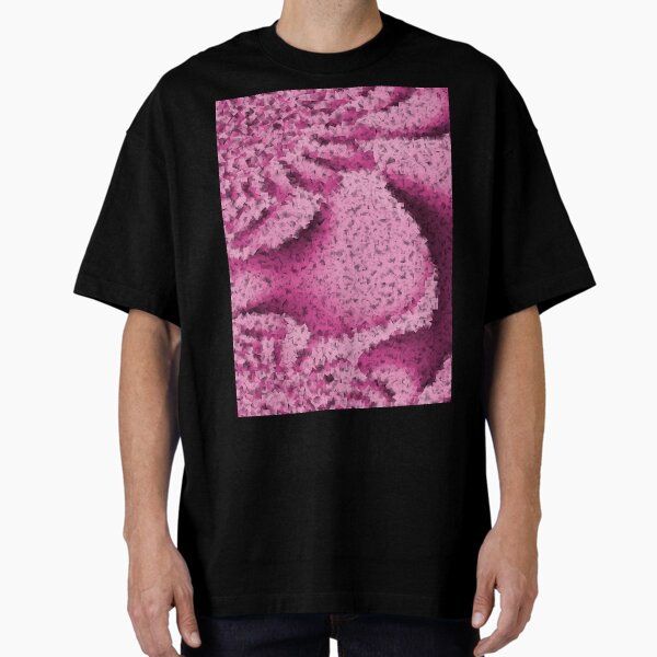 Pink Confetti - Psychedelic Digital Art Oversized T-Shirt