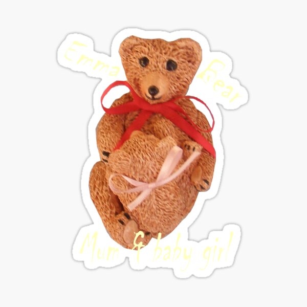 Emma bear mum and daughter. Sticker