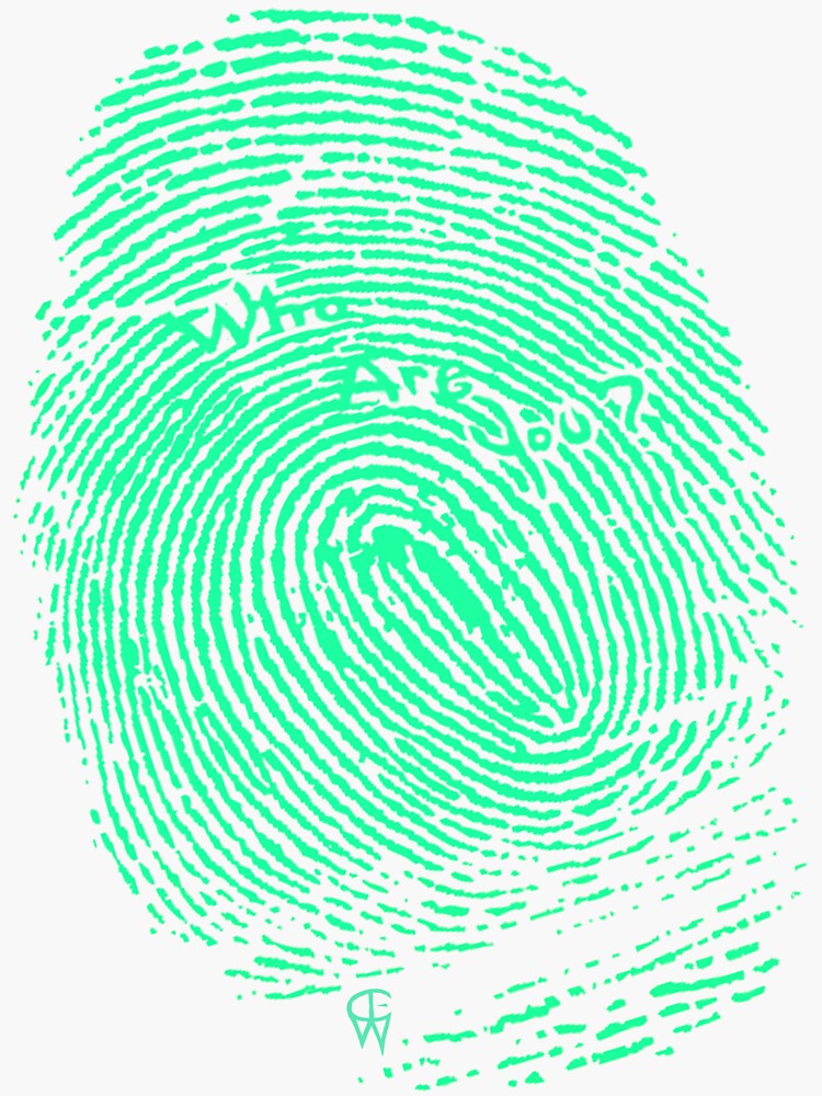 "Fingerprint green" Sticker for Sale by artCEW Redbubble