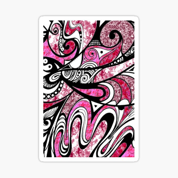Doodle in Pink Sticker