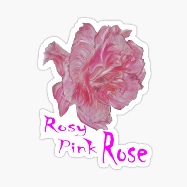 Rosy Pink Rose Sticker