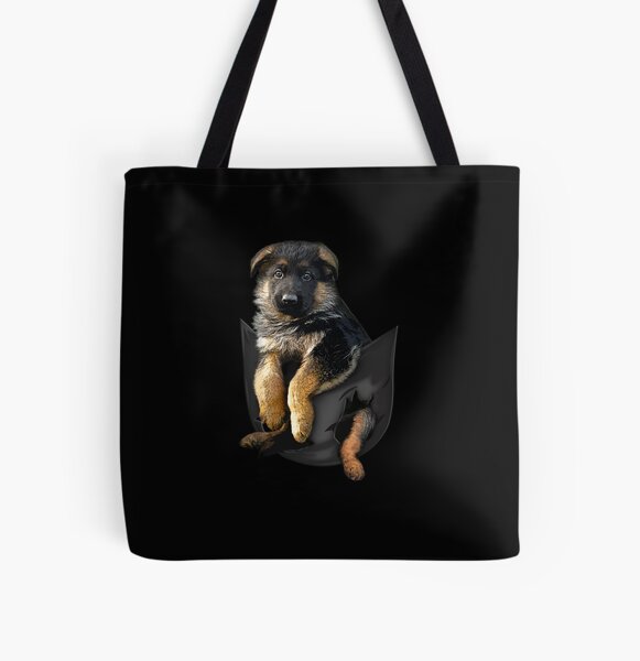 Christmas German Shepherd Shoulder Shopping Tote Bag