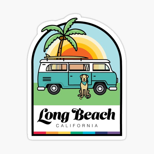 Long Beach California Stickers Redbubble - long beach drag racing roblox