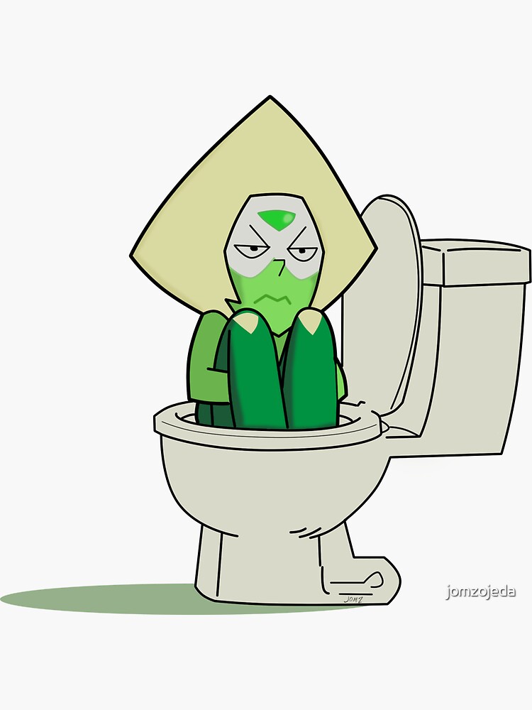 Steven Universe Peridot In The Toilet Sticker By