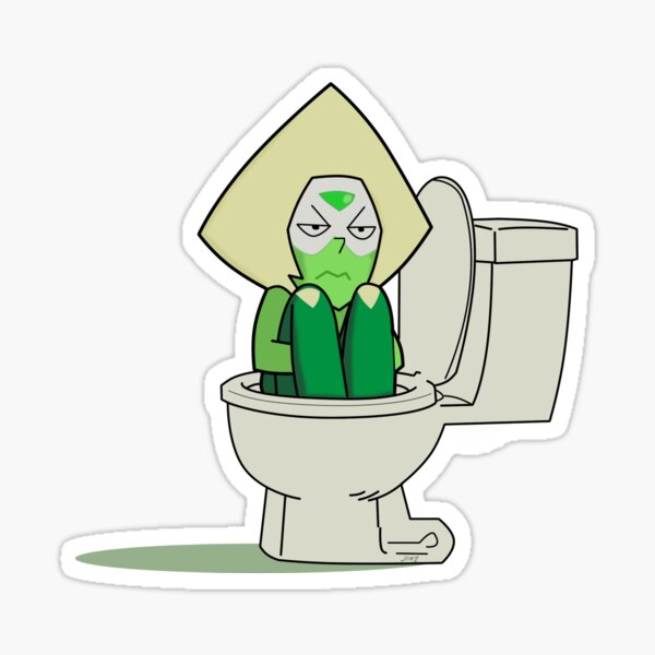 Steven Universe - Peridot In The Toilet Pegatina