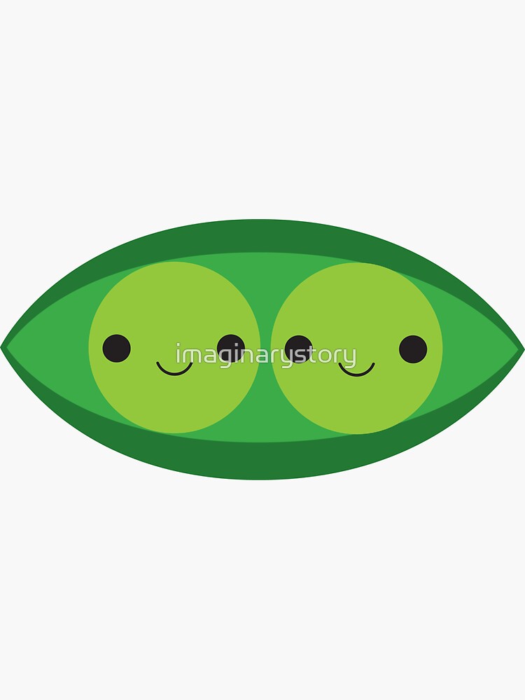 "Two Peas in a Pod" Sticker for Sale by imaginarystory Redbubble