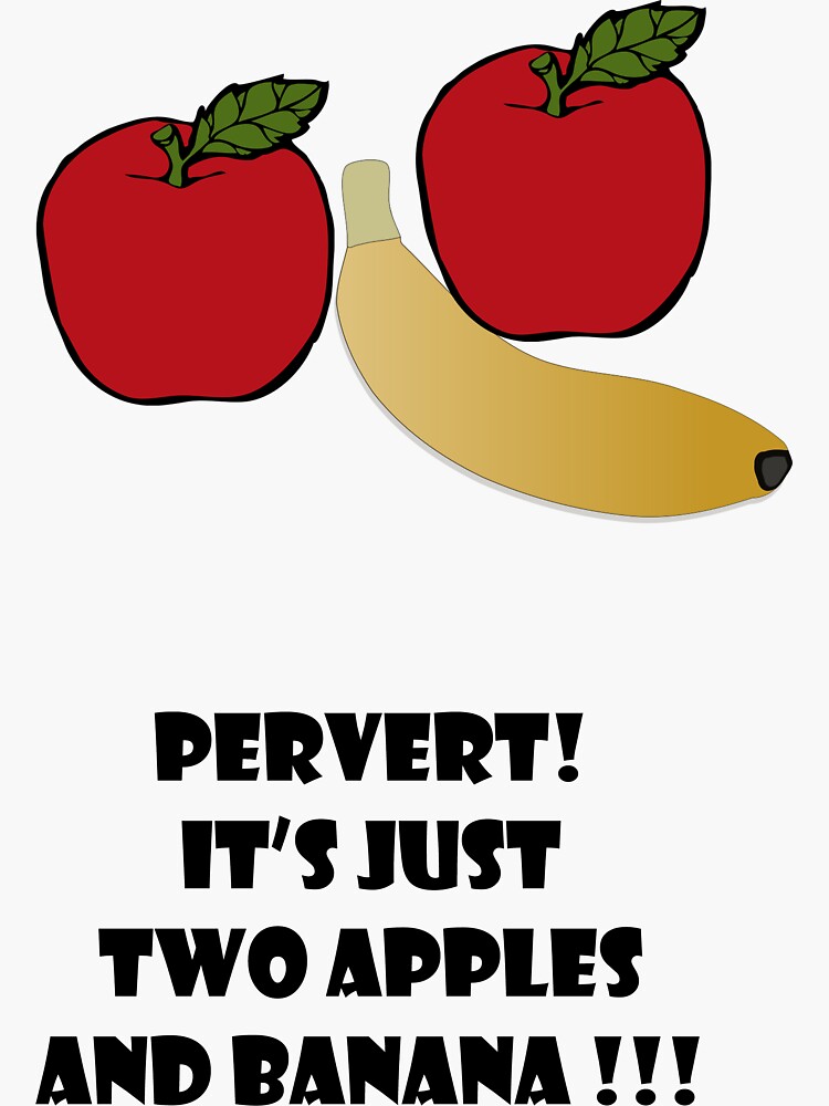 "Two apples and banana" Sticker by peterpesta Redbubble
