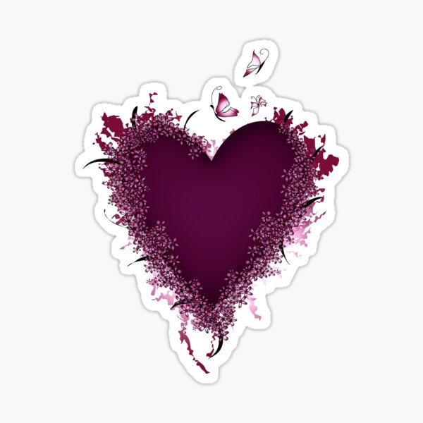 Butterfly Heart Sticker