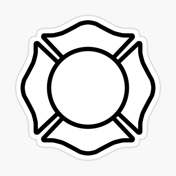 "White Maltese Cross Shape" Sticker for Sale by kbmassdesign Redbubble