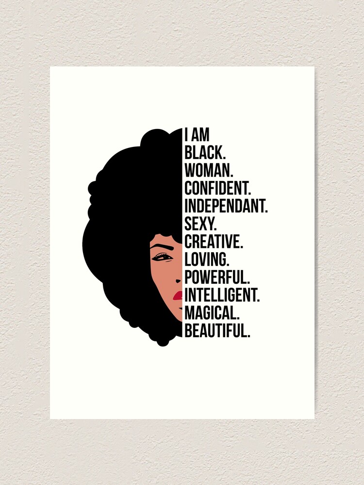 Strong Black Woman Art Print By Urbanapparel Redbubble