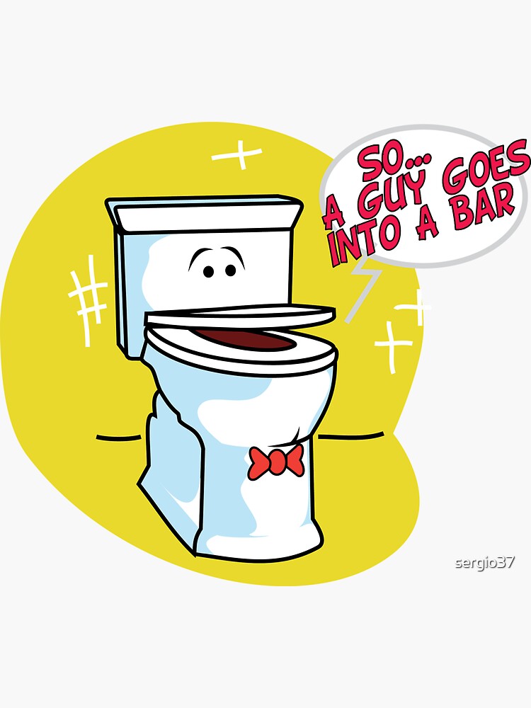 "Toilet Humor" Sticker by sergio37 Redbubble
