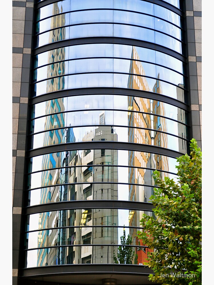 Thumbnail 3 of 3, Sticker, Autumn in Japan: Reflections of Tokyo designed and sold by Jdubphotog.