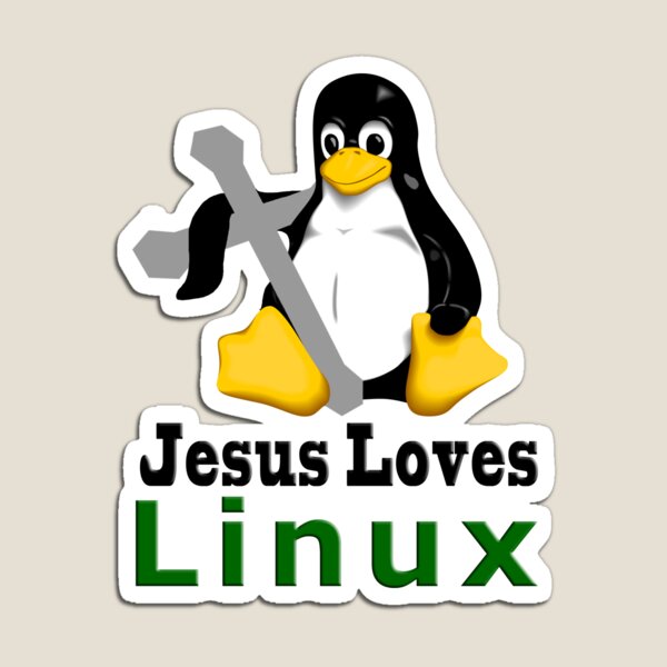 Item preview, Jesus Loves Linux designed and sold by robbrown.