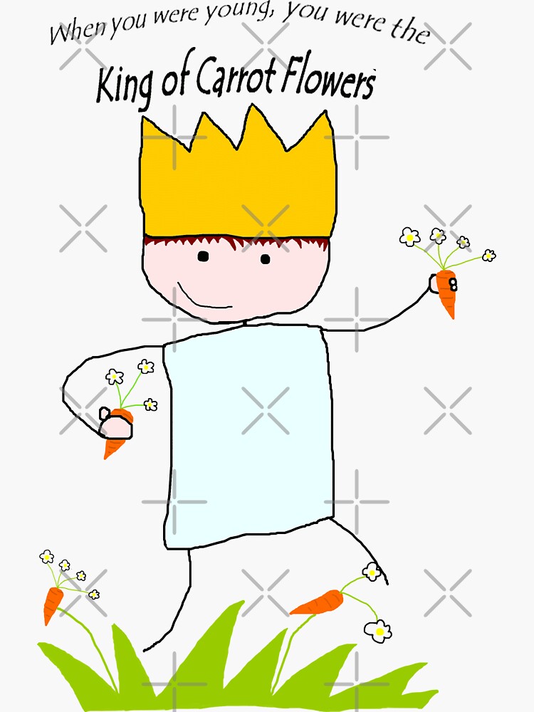 "King of Carrot Flowers by Neutral Milk Hotel" Sticker by KatieJMiller Redbubble