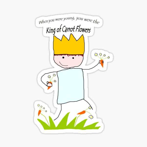 "King of Carrot Flowers by Neutral Milk Hotel" Sticker by KatieJMiller