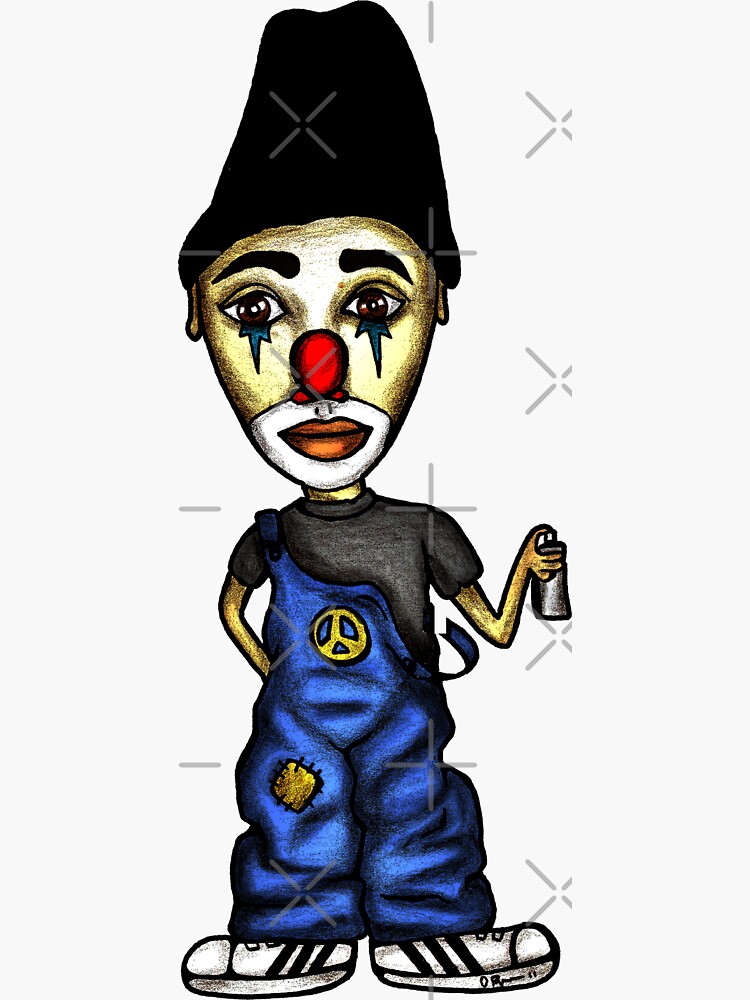 “Graffiti Clown” Sticker by ogfx | Redbubble